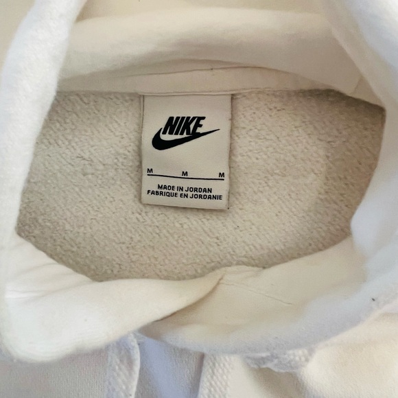 Nike Women's White Hoodie with Black Logo - Picture 2 of 4